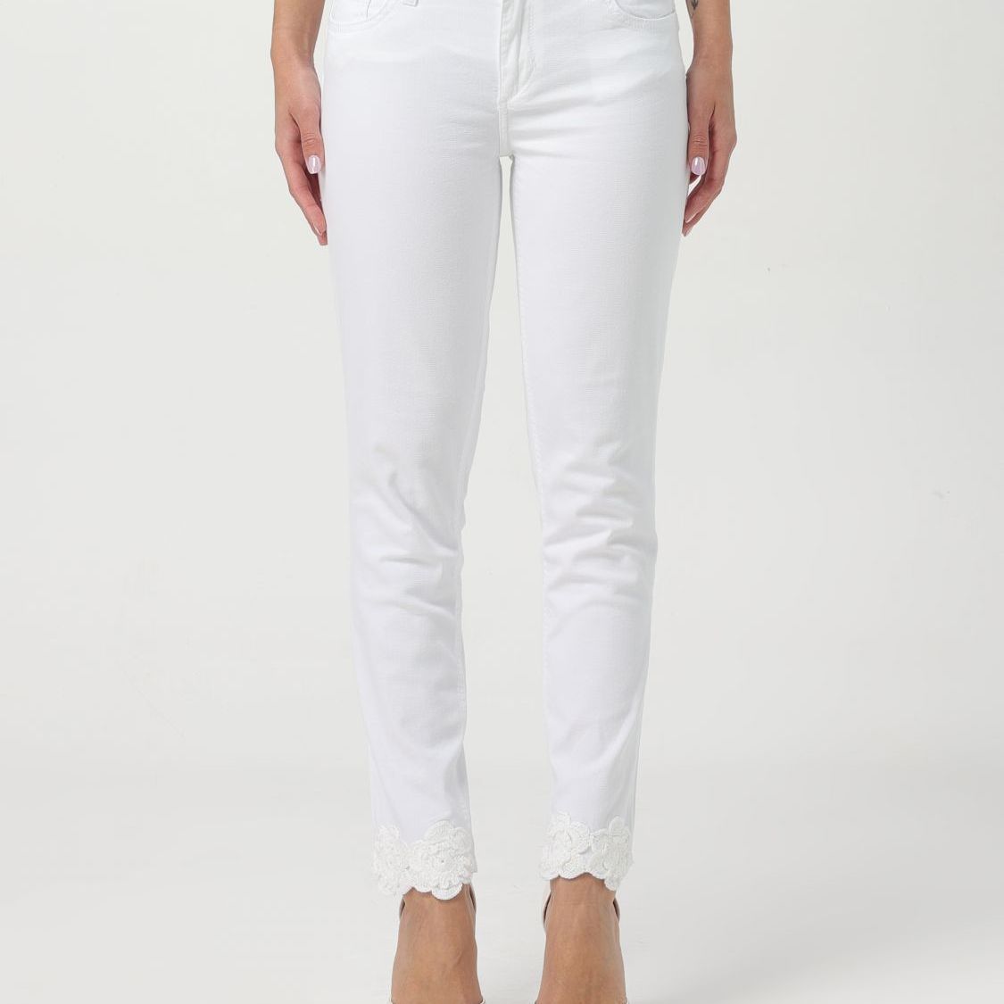 Liu Jo White Cotton Skinny Jeans