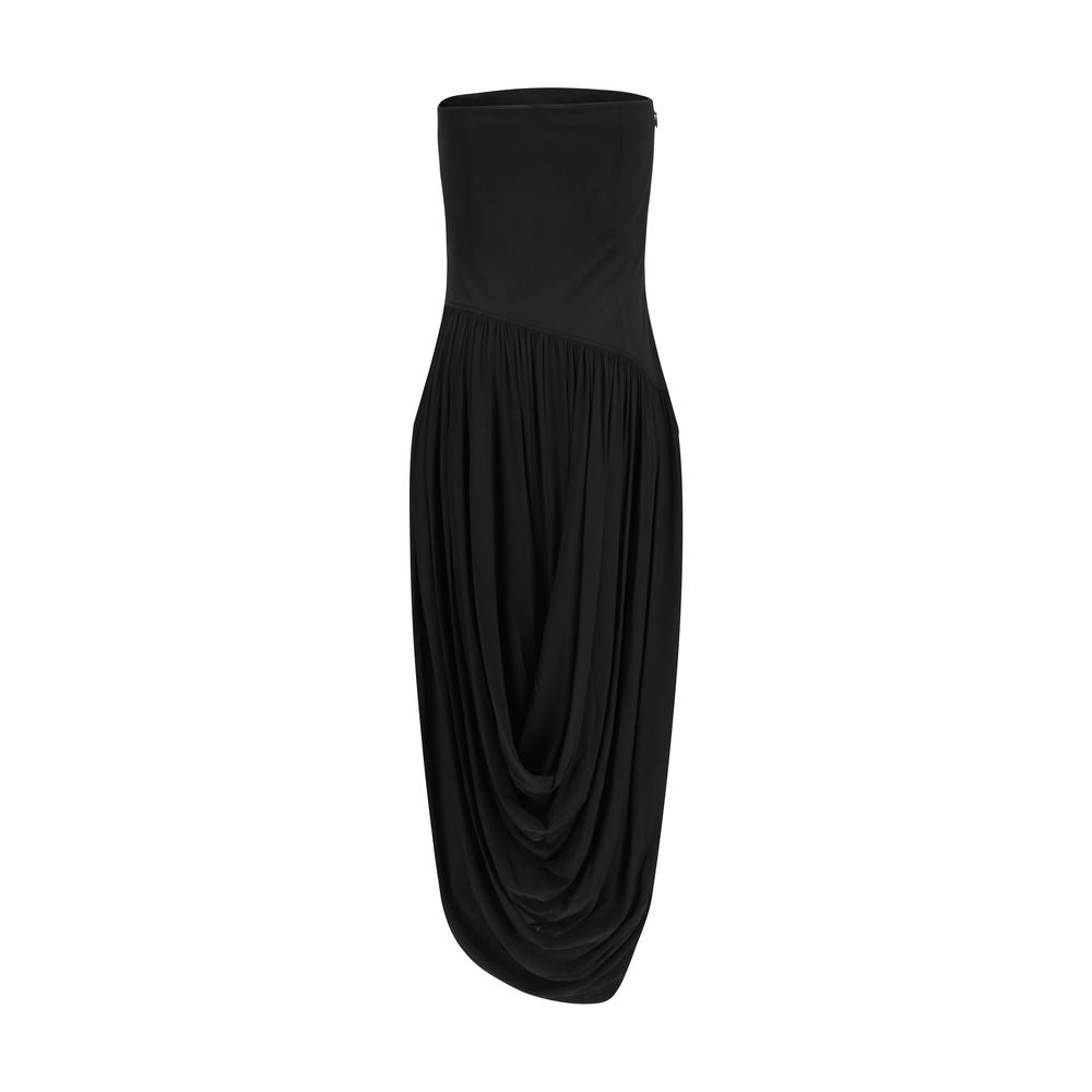 Ferragamo Black Viscose Cocktail Dress
