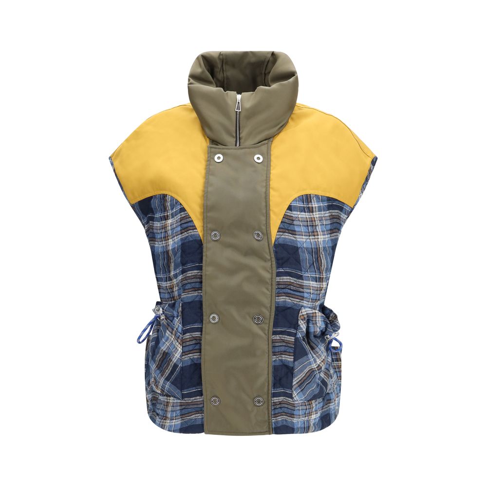 MARBELL Blue Polyamide Sleveless Jacket
