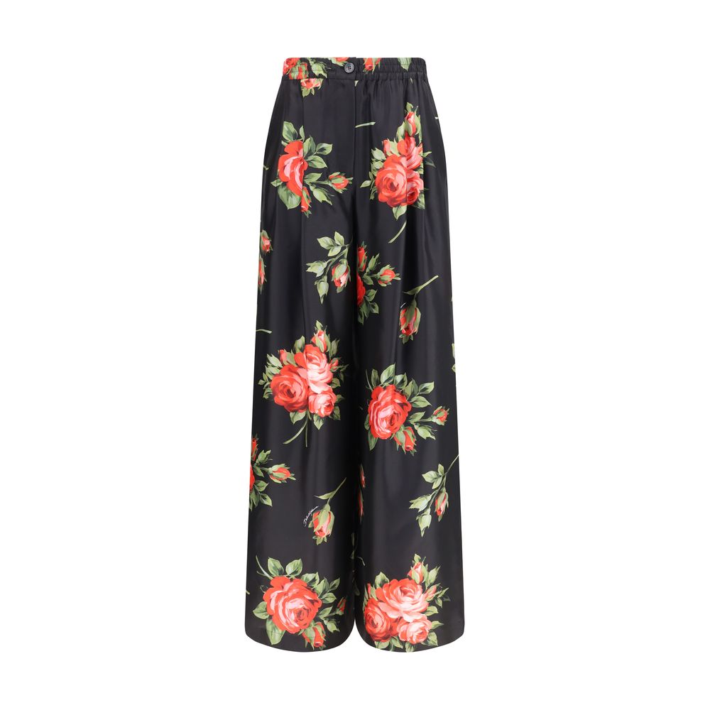 Dolce & Gabbana Multicolor Silk Casual Pants