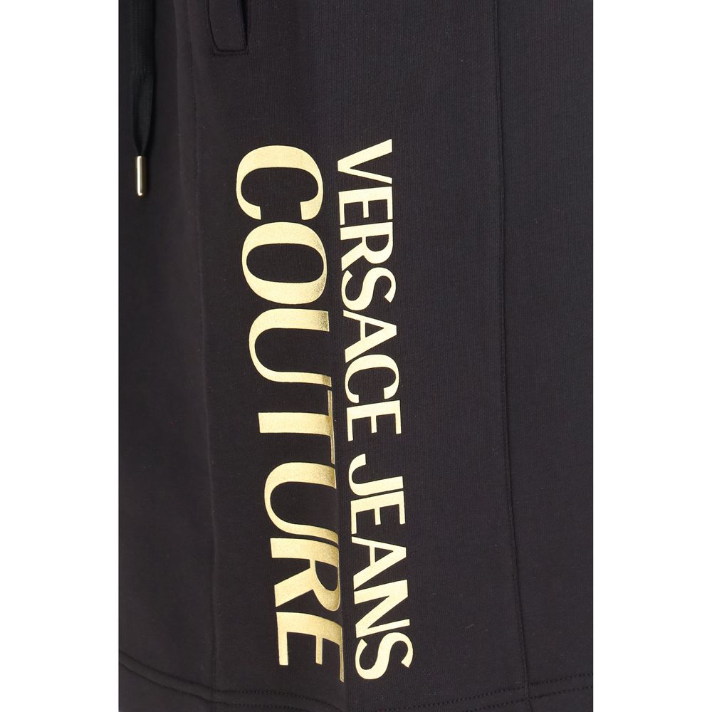 Versace Jeans Black Cotton Bermuda Shorts