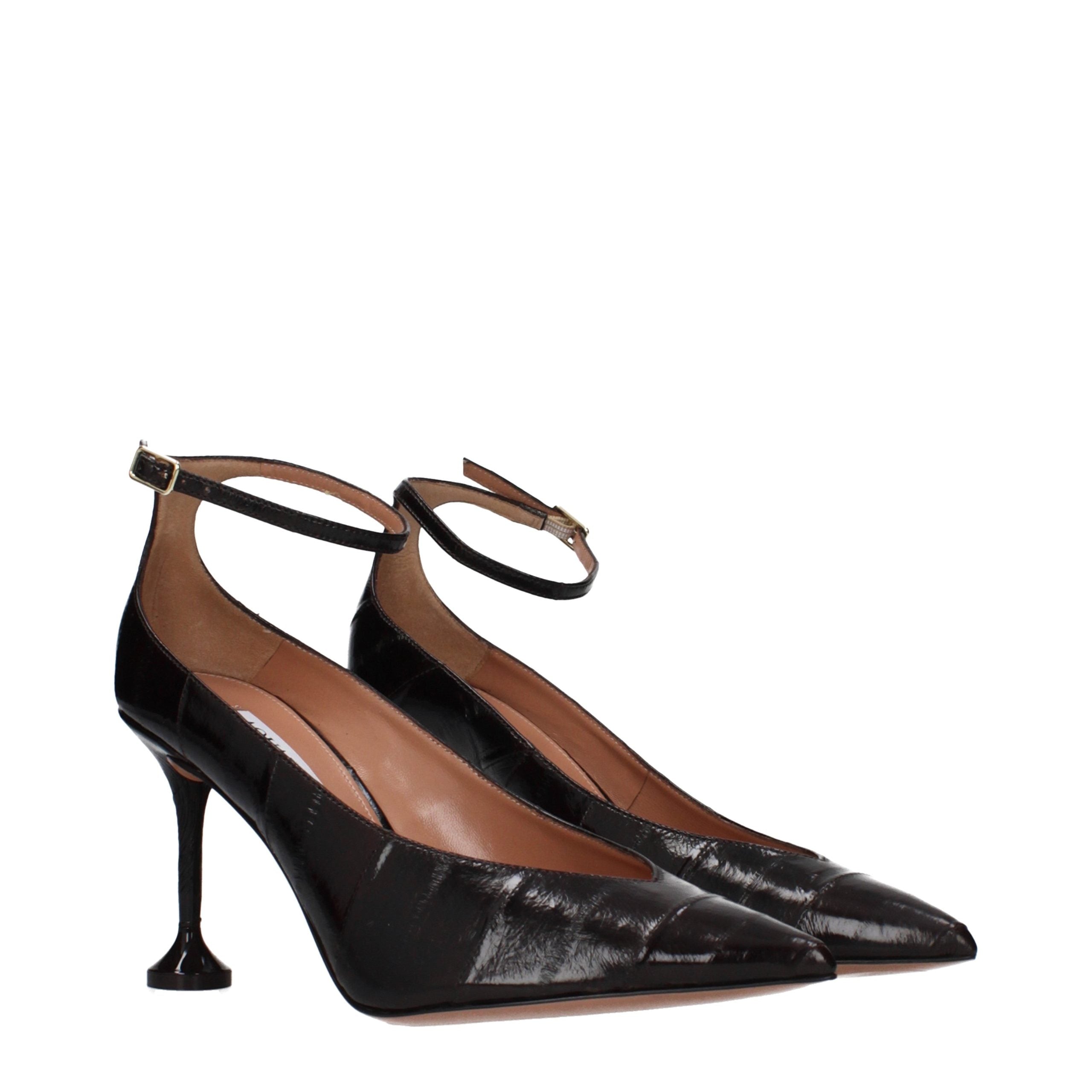Aquazzura Brown Leather High Heel Pumps