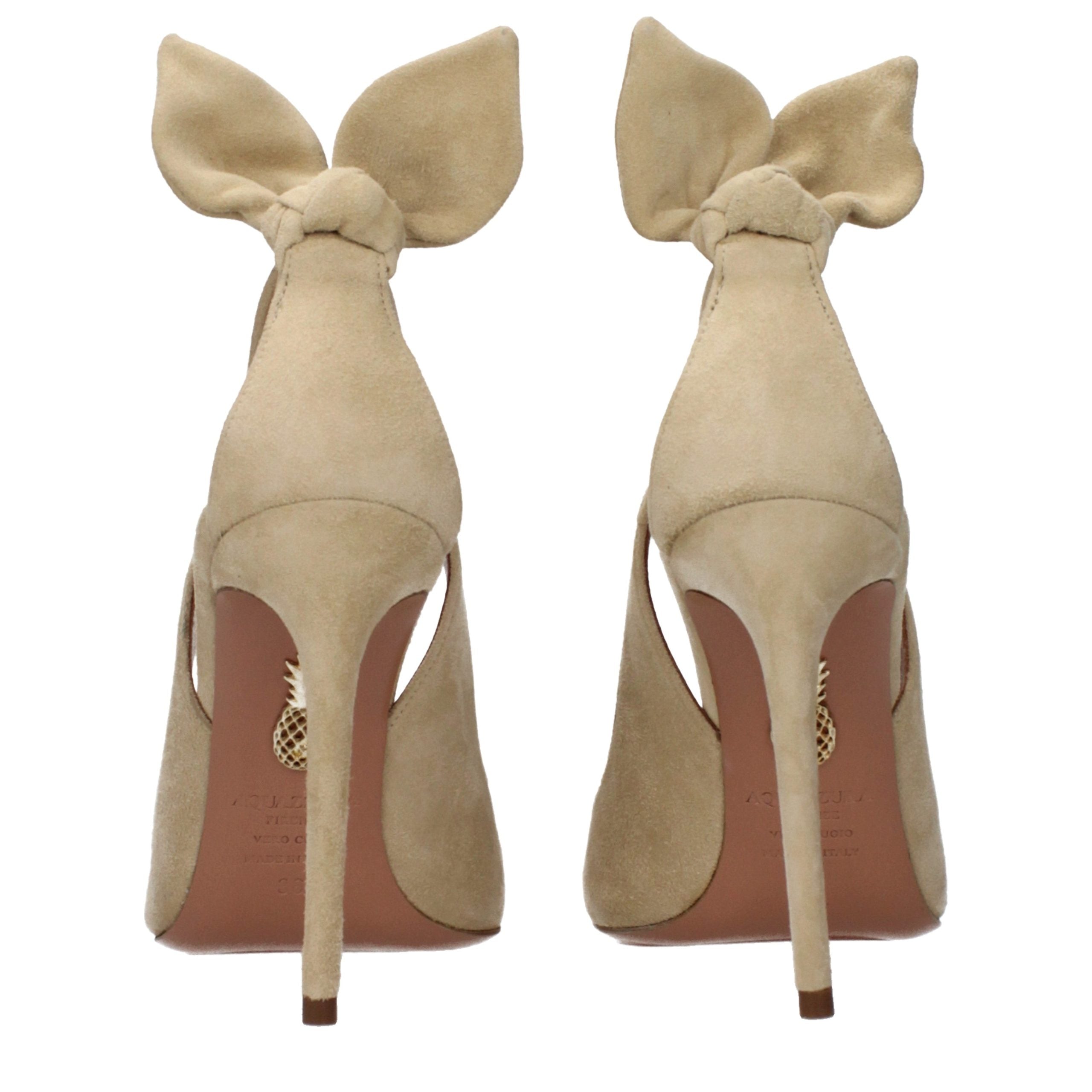Aquazzura Beige Leather High Heel Pumps