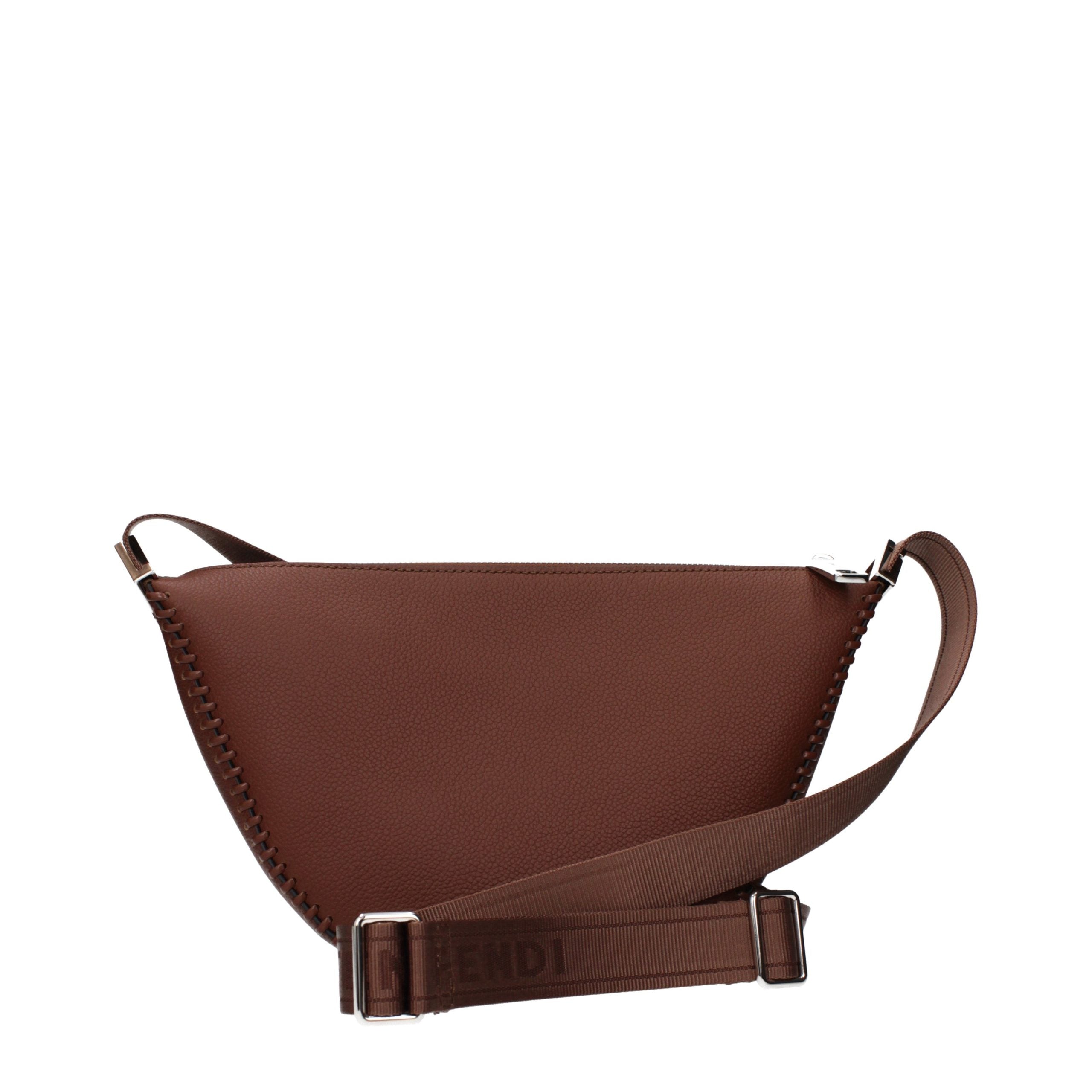 Fendi Brown Leather Crossbody Bag