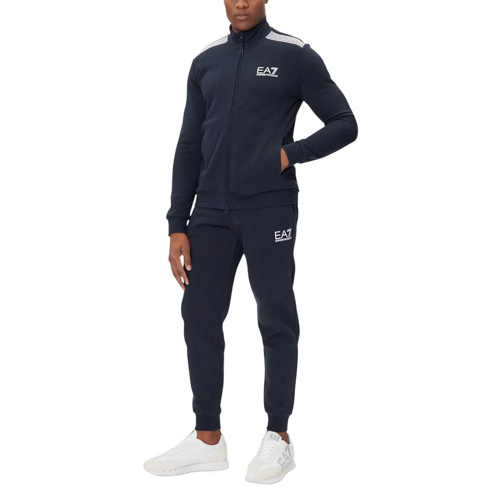 EA7 Emporio Armani Blue Cotton Sweatsuit