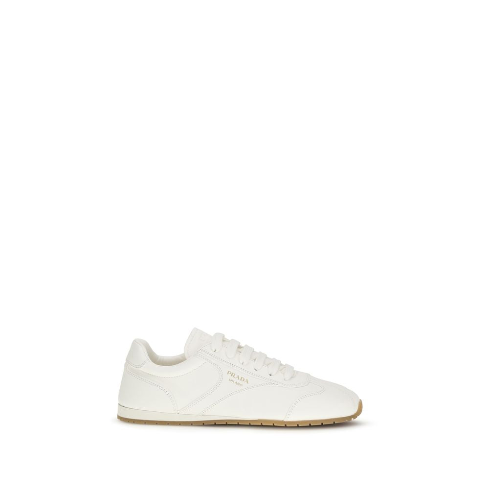 Prada Beige Lamb Ovis Aries Aries Low Top Sneakers