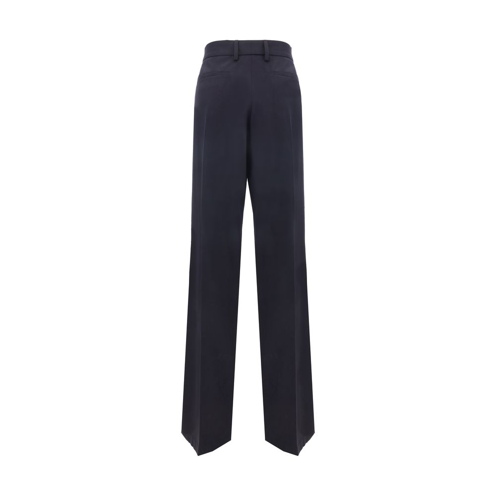 Prada Blue Wool Casual Pants