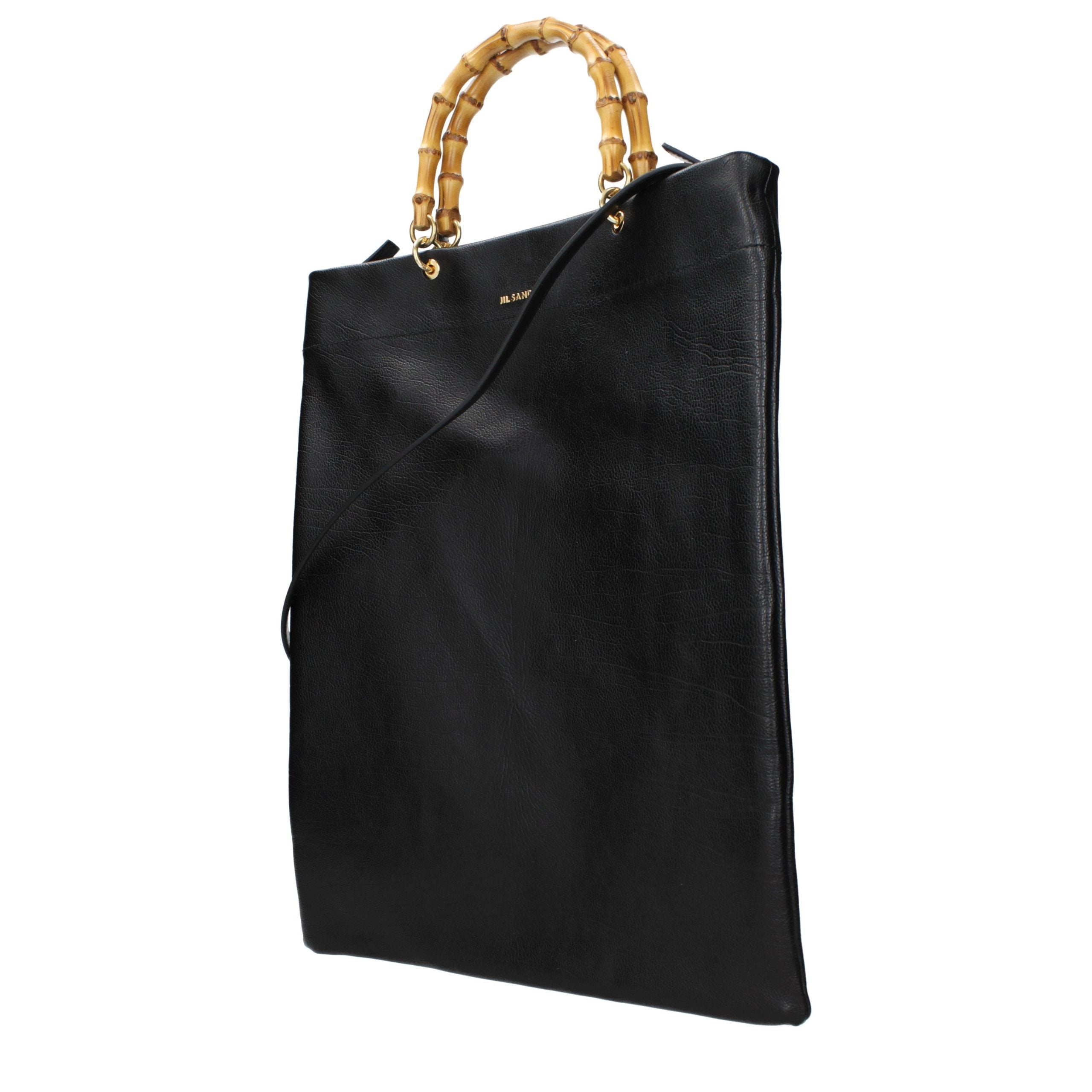 Jil Sander Black Leather Handbag