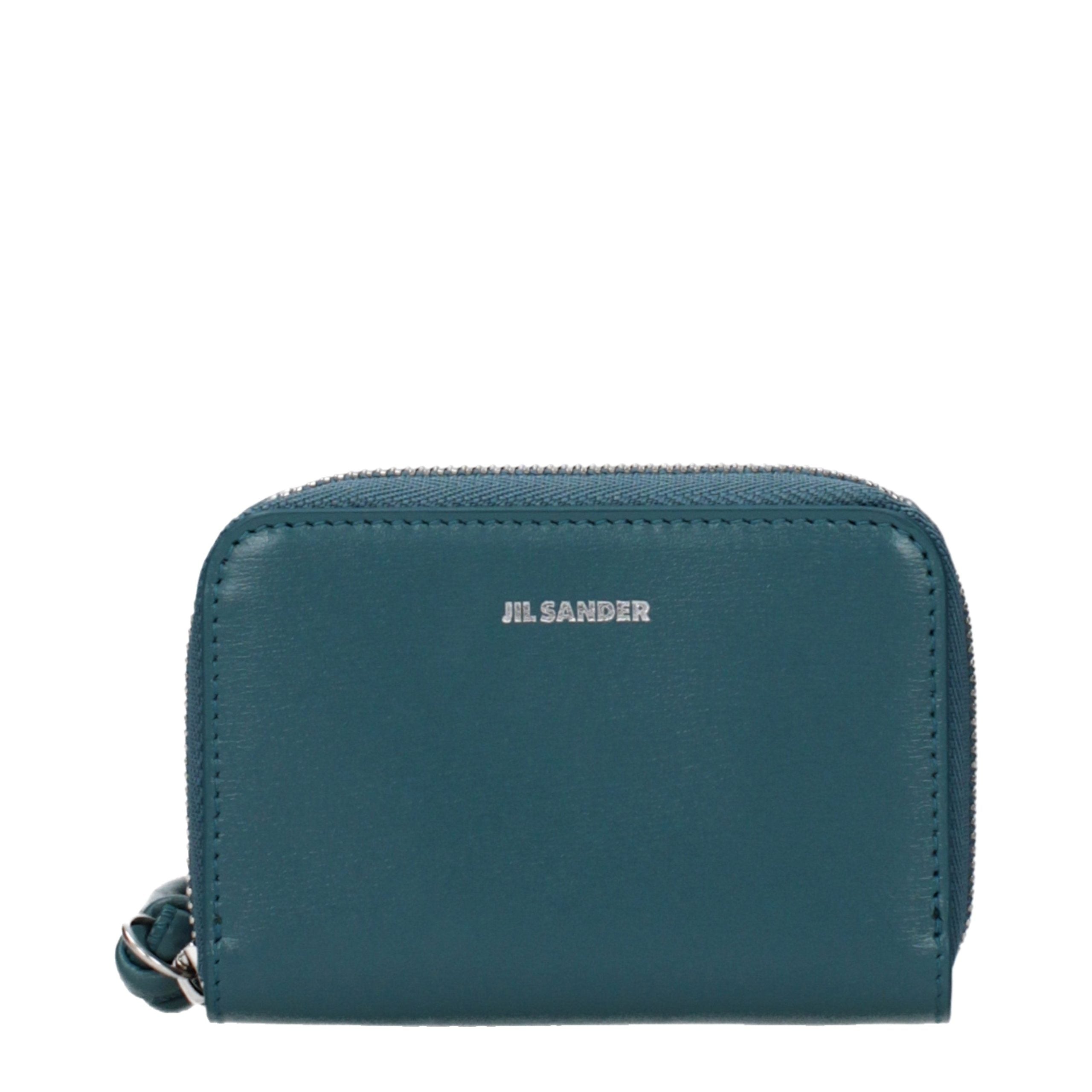 Jil Sander Blue Leather Wallet