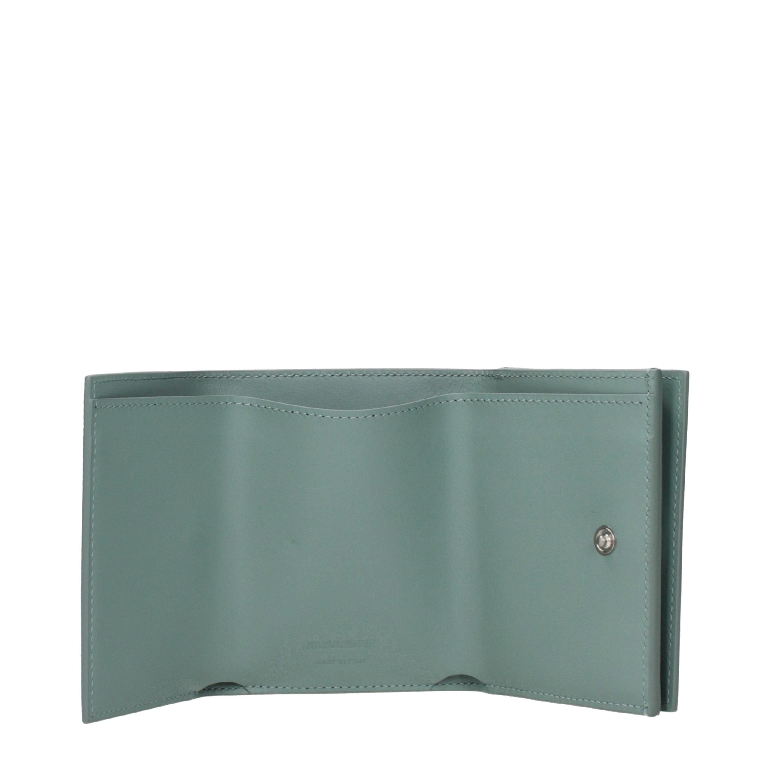 Jil Sander Green Leather Wallet