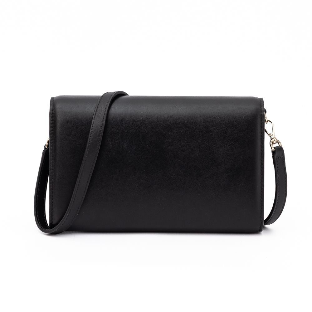 Jimmy Choo Black Avenue Leather Shoulder Strap Bag