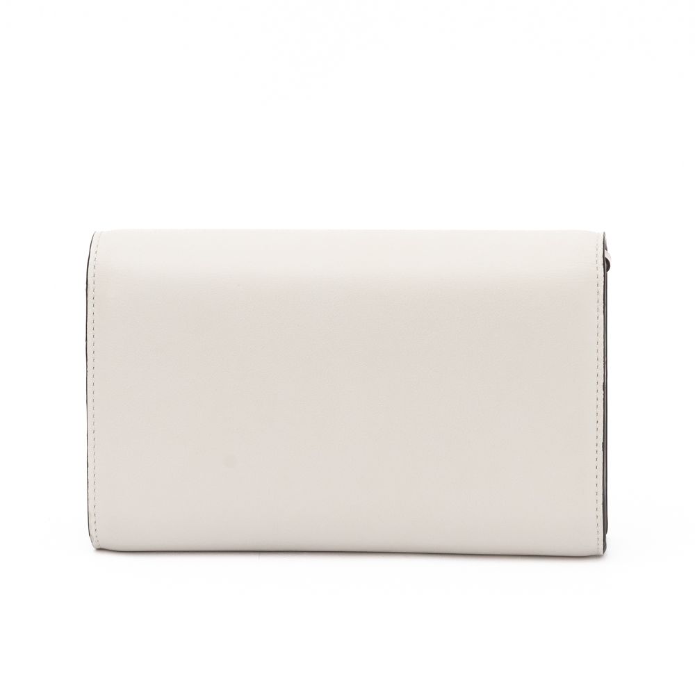 Jimmy Choo White Avenue Leather Shoulder Strap Bag