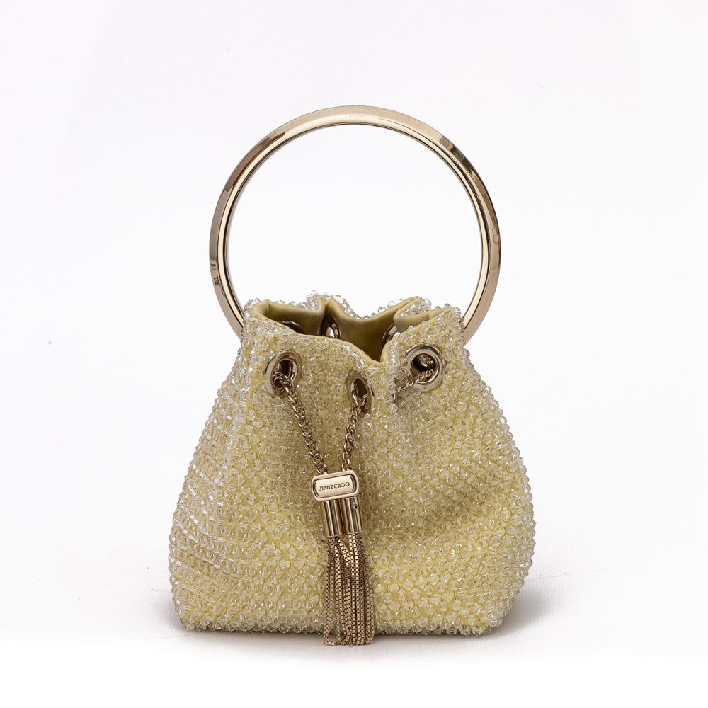 Jimmy Choo Yellow Bon Bon Micro Crystals Bucket