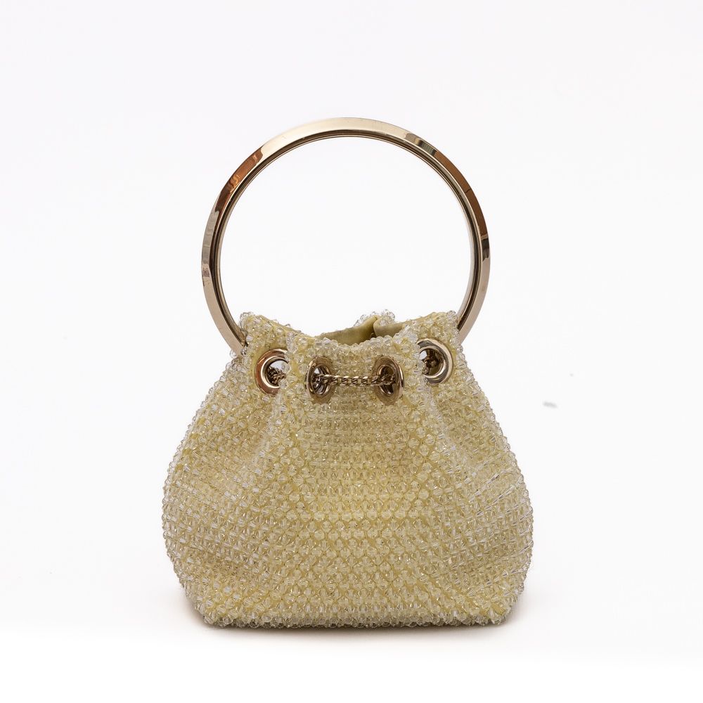 Jimmy Choo Yellow Bon Bon Micro Crystals Bucket