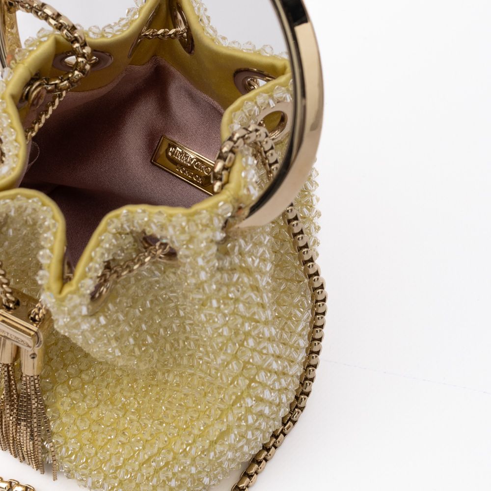 Jimmy Choo Yellow Bon Bon Micro Crystals Bucket