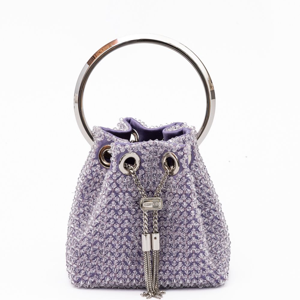 Jimmy Choo Light Purple Bon Bon Micro Crystals Bucket