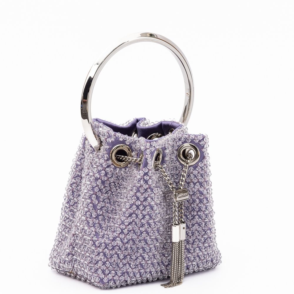 Jimmy Choo Light Purple Bon Bon Micro Crystals Bucket
