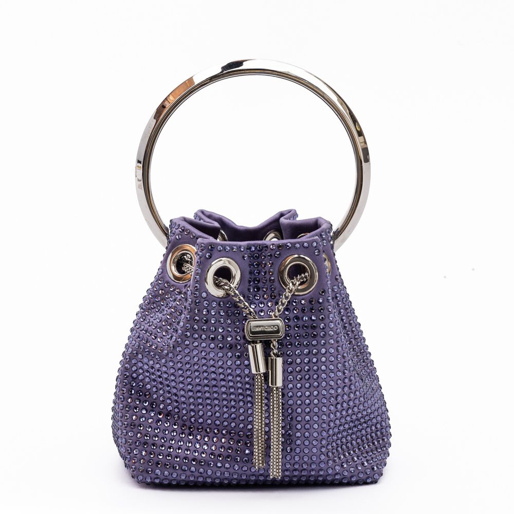 Jimmy Choo Purple Bon Bon Micro Crystals Bucket