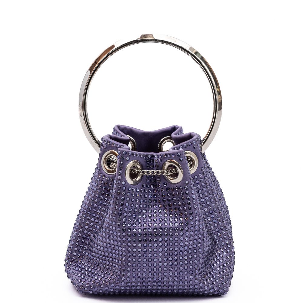 Jimmy Choo Purple Bon Bon Micro Crystals Bucket