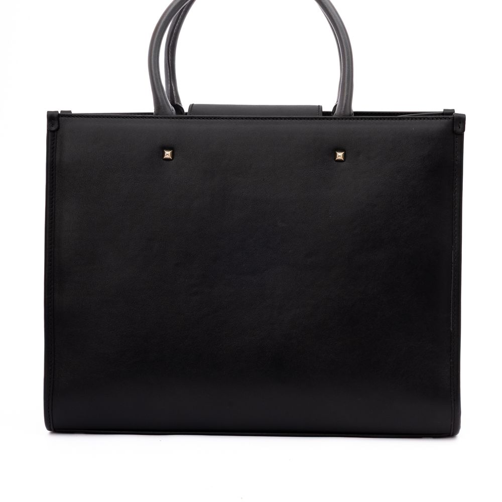 Jimmy Choo Black Avenue S Tote Leather Handbag