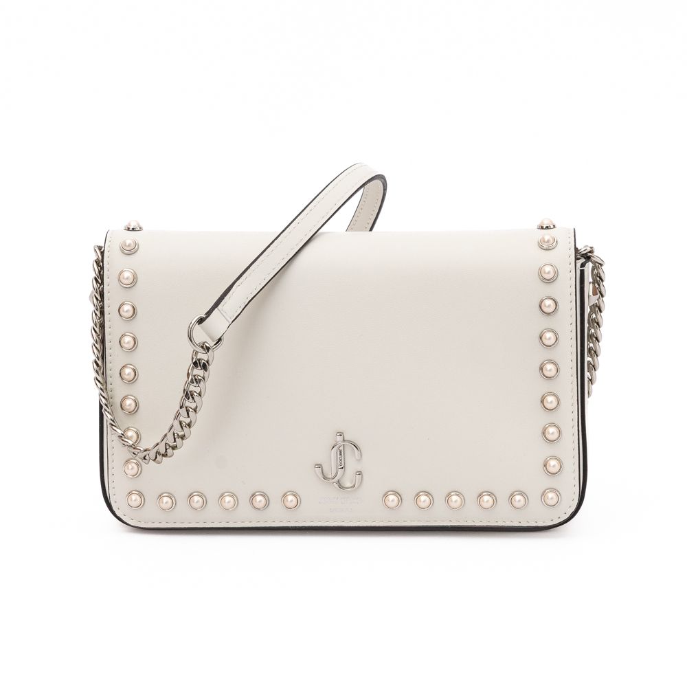 Jimmy Choo White Leather Crossbody Bag
