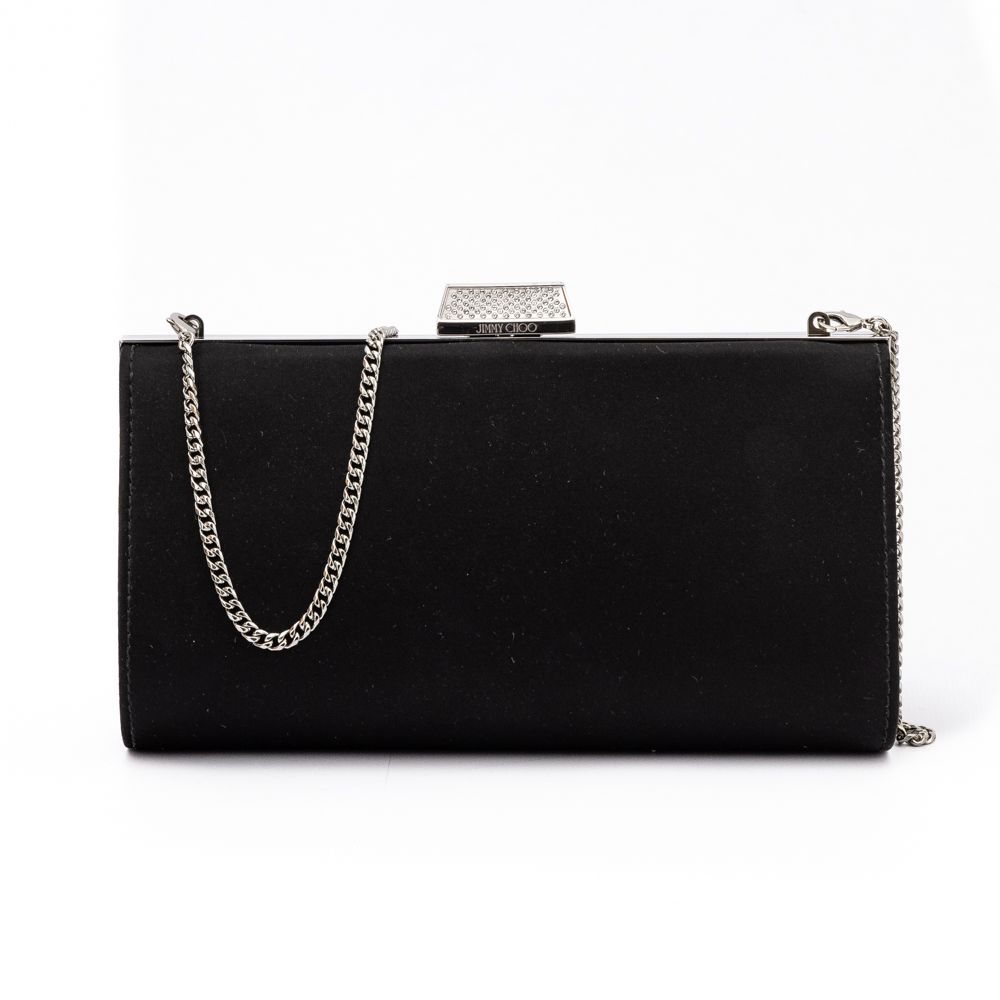 Jimmy Choo Black Satin Crossbody Bag