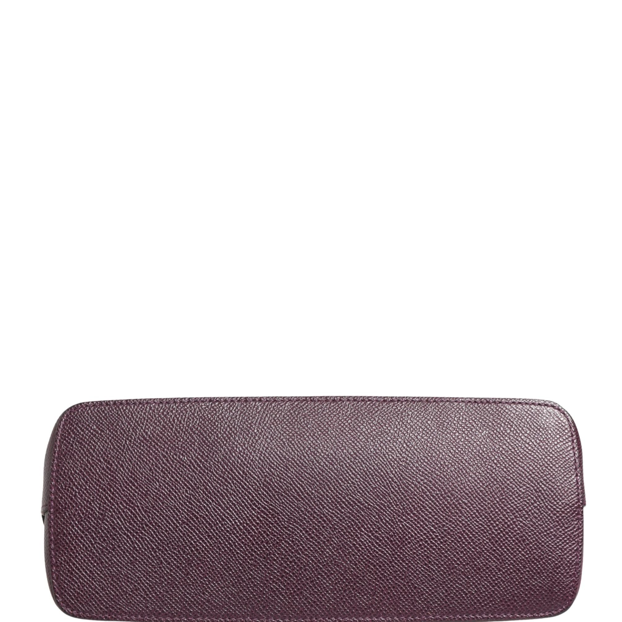Dolce & Gabbana Dark Purple Leather DG Logo Zip Around Hand Purse Wallet