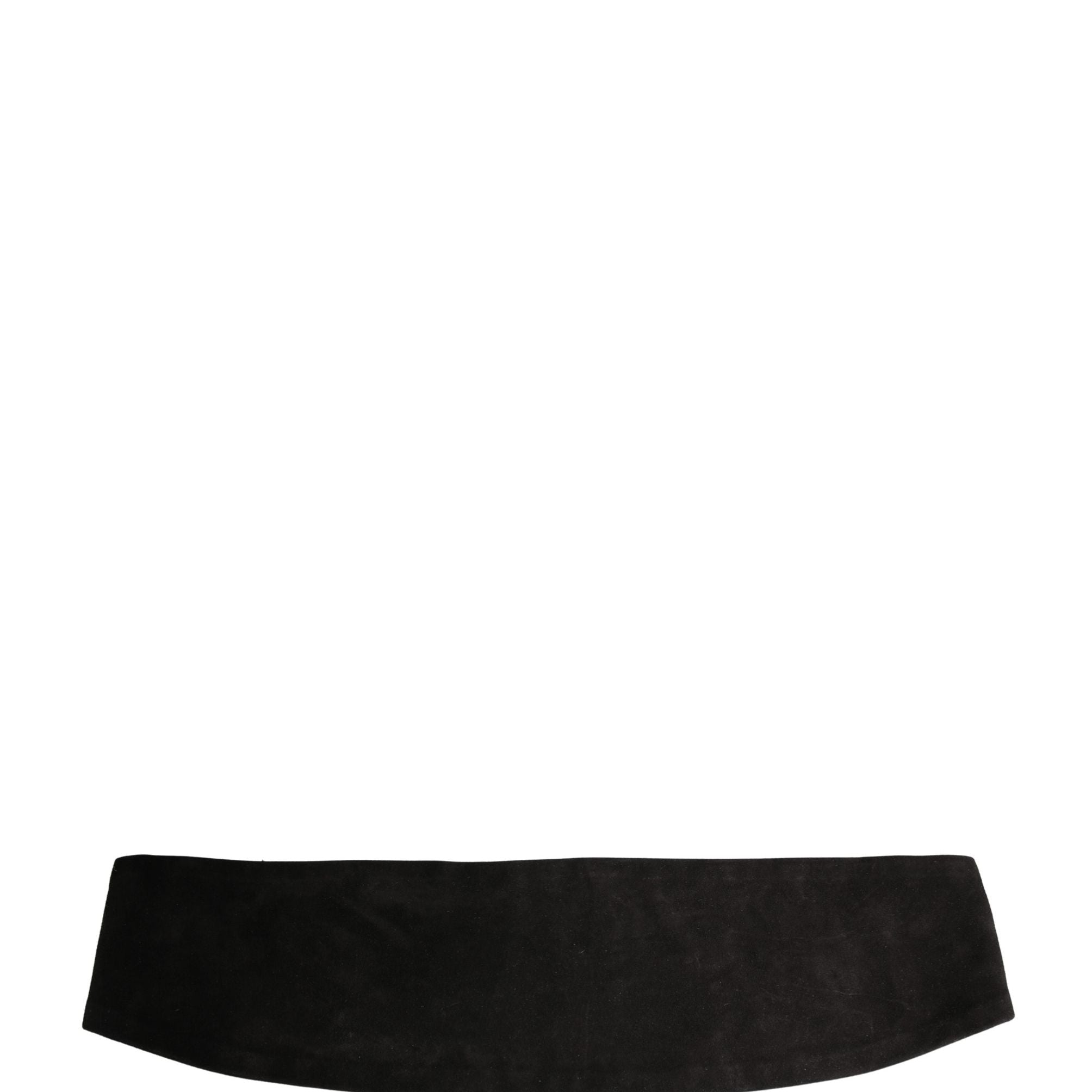 Dolce & Gabbana Black Velvet Wide Belt Waist Cummerband Men