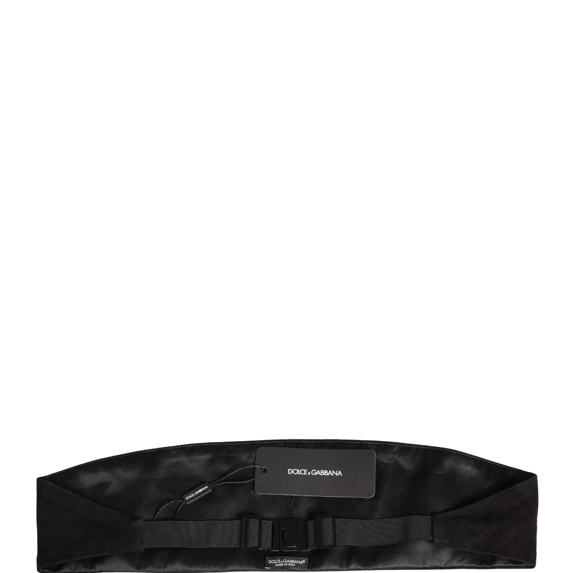 Dolce & Gabbana Black Velvet Wide Belt Waist Cummerband Men