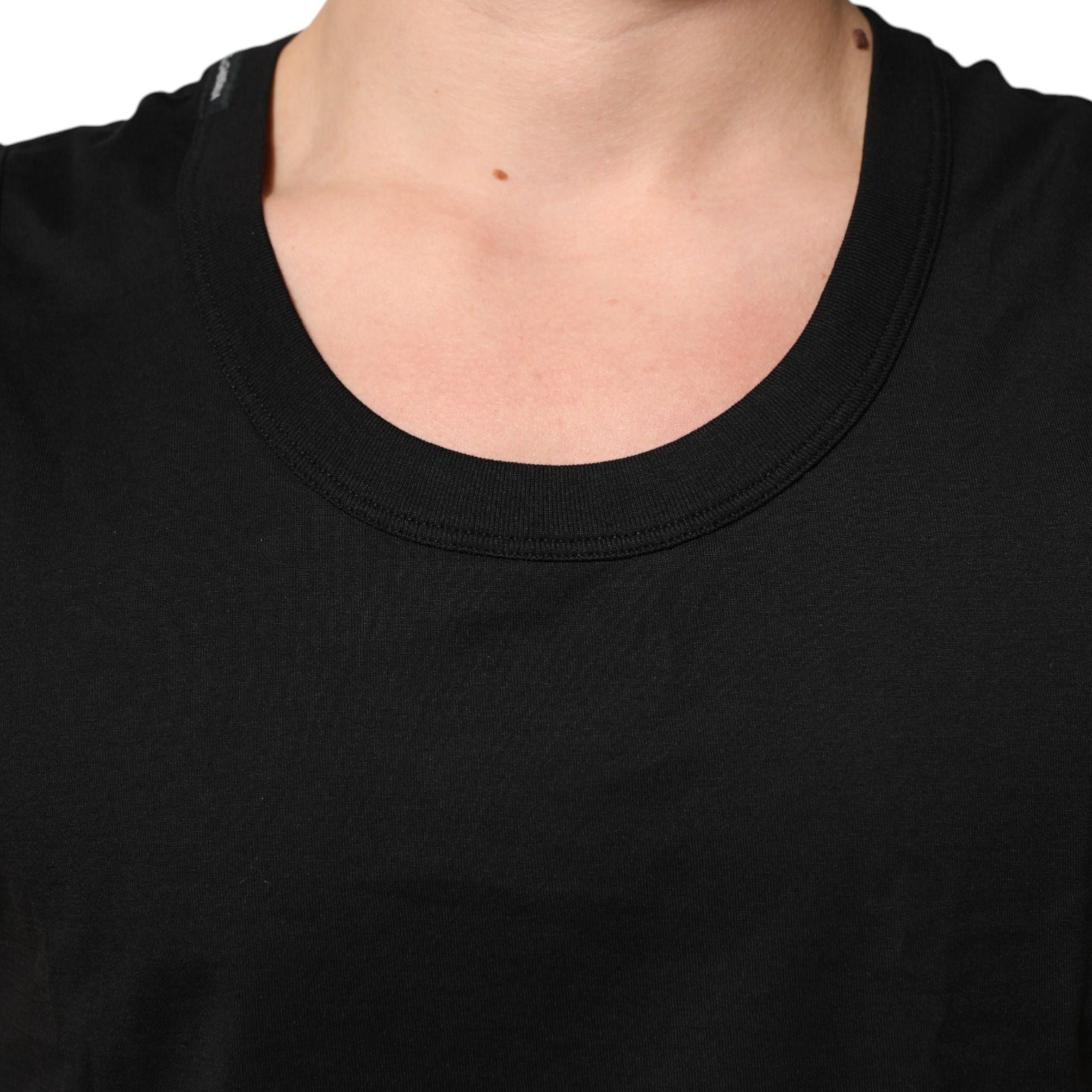 Dolce & Gabbana Black Cotton Sleeveless Men Tank Top T-shirt