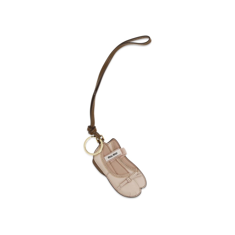 Miu Miu Multicolor Calf Leather Bos Taurus Keychain