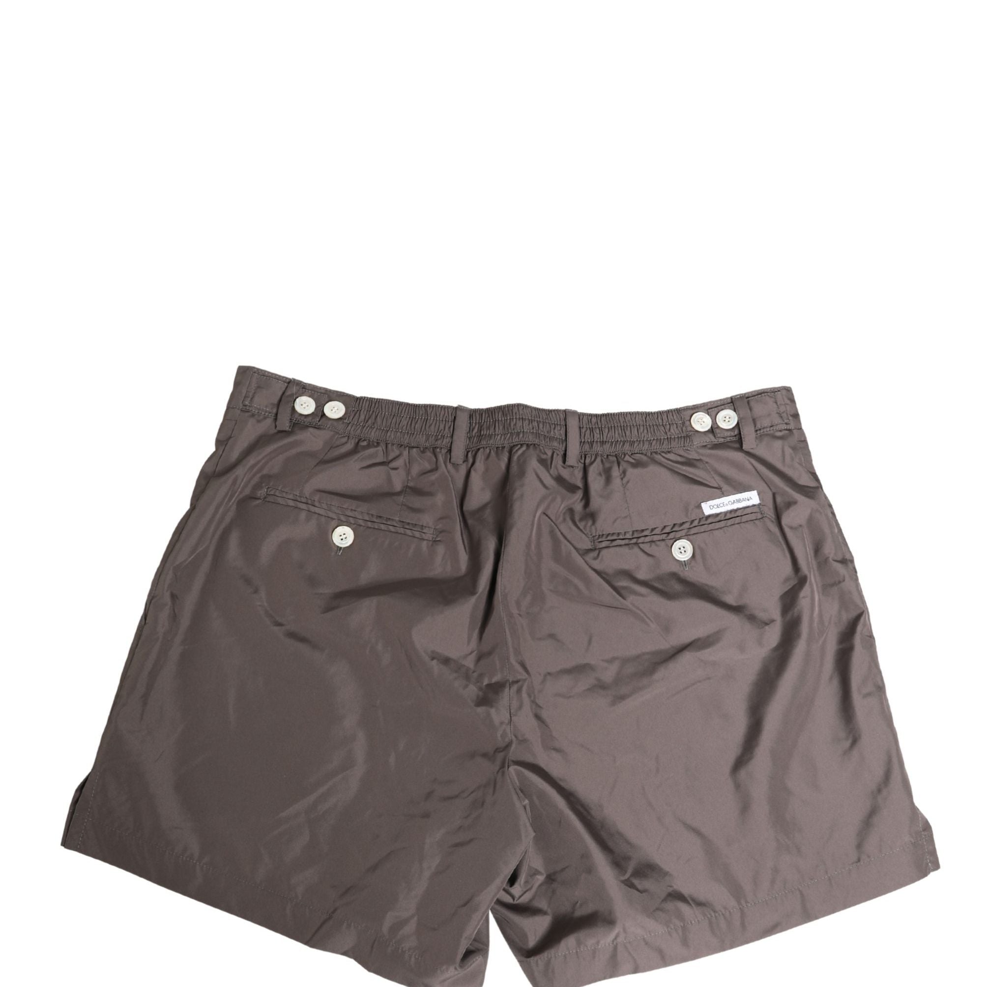 Dolce & Gabbana Brown Nylon Stretch Men Swim Shorts Swimwear