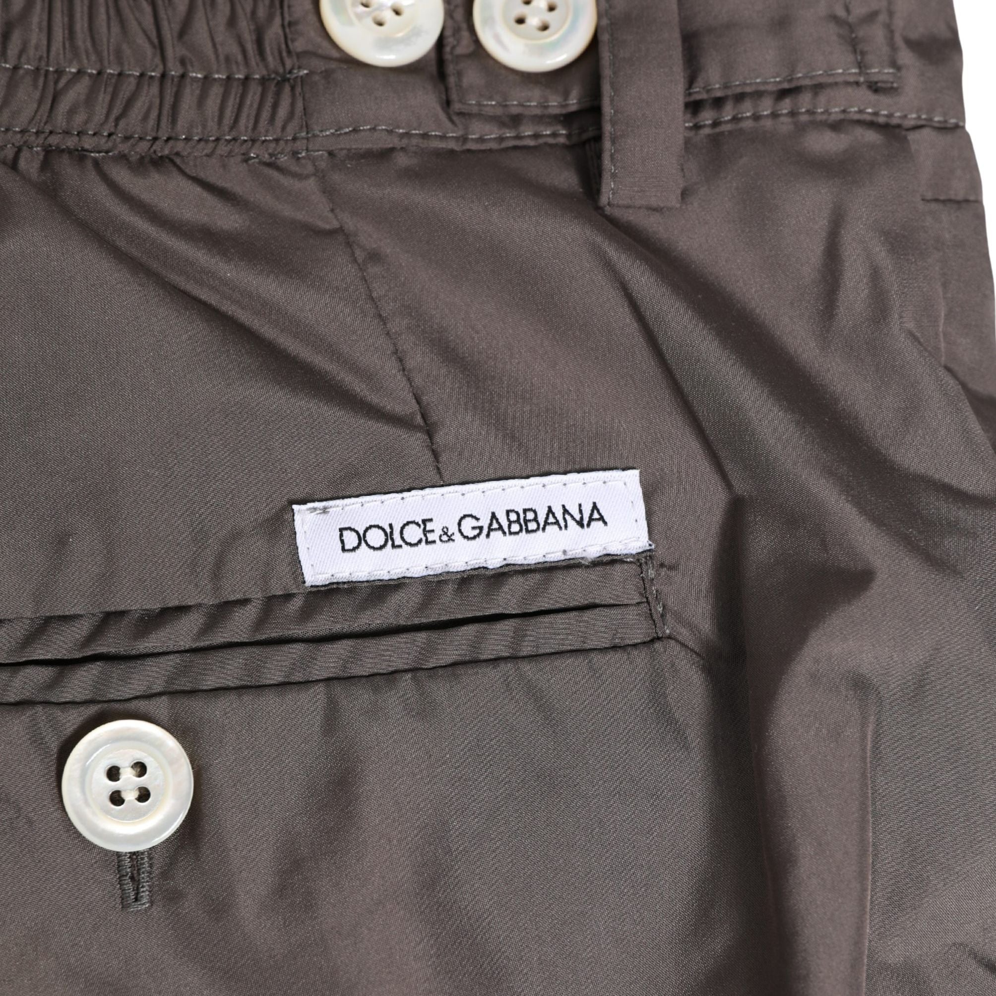 Dolce & Gabbana Brown Nylon Stretch Men Swim Shorts Swimwear