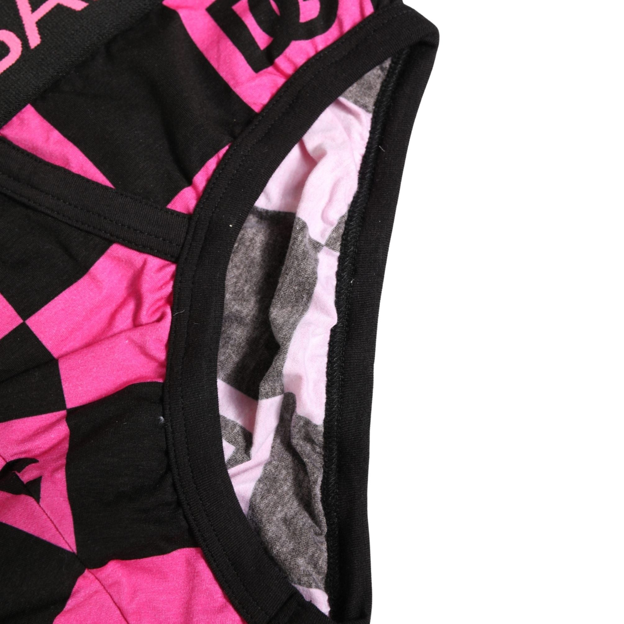 Dolce & Gabbana Black Pink Logo Cotton Brando Brief Underwear