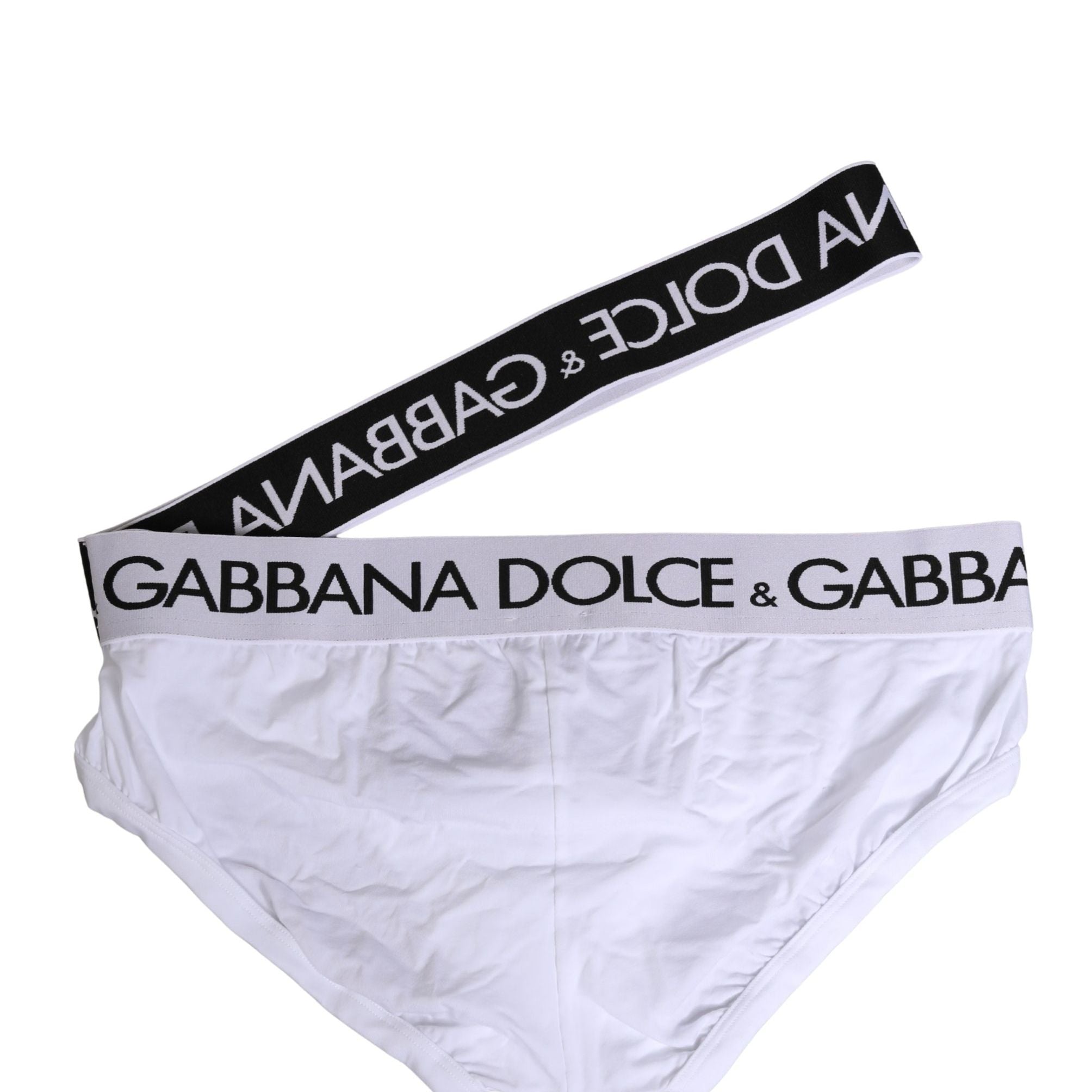 Dolce & Gabbana White Cotton Stretch Brando Brief Underwear