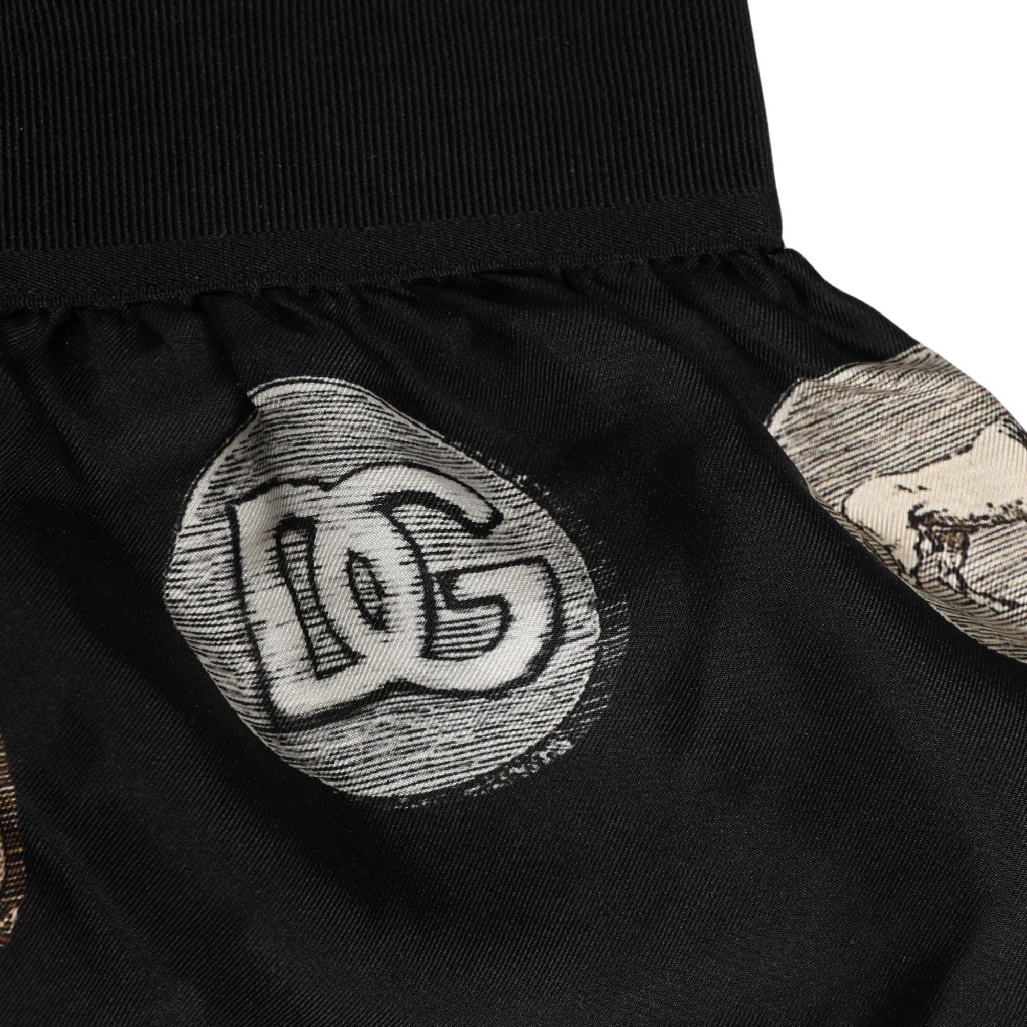 Dolce & Gabbana Black Ancient Coin Print Boxer Shorts Underwear