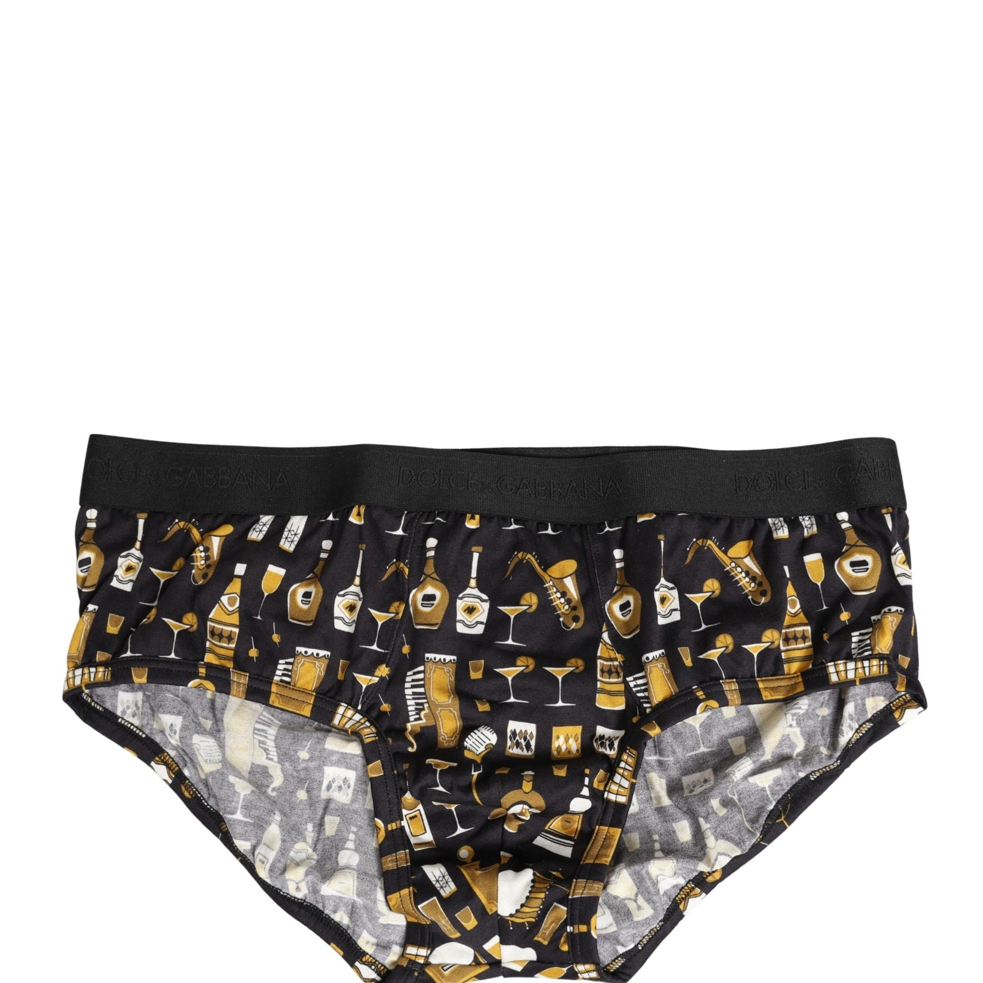 Dolce & Gabbana Black Jazz Cocktail Men Brando Brief Underwear
