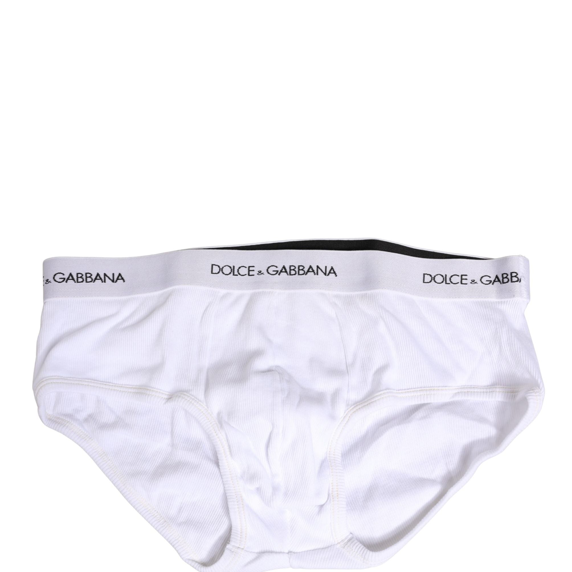 Dolce & Gabbana White Logo Waistband Men Brando Brief Underwear