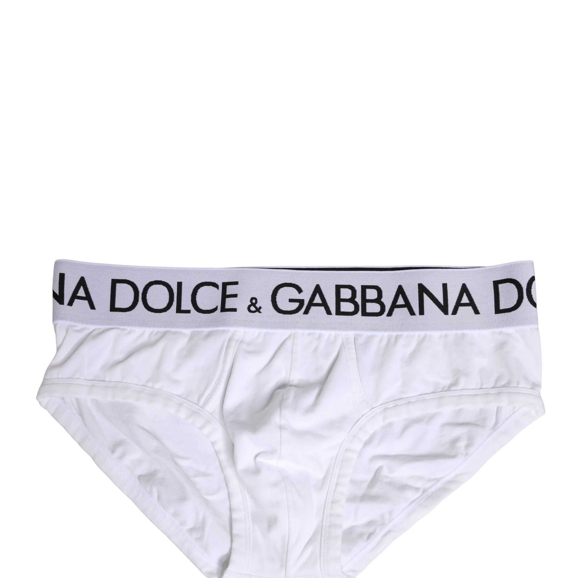 Dolce & Gabbana White Cotton Stretch Regular Brief Underwear