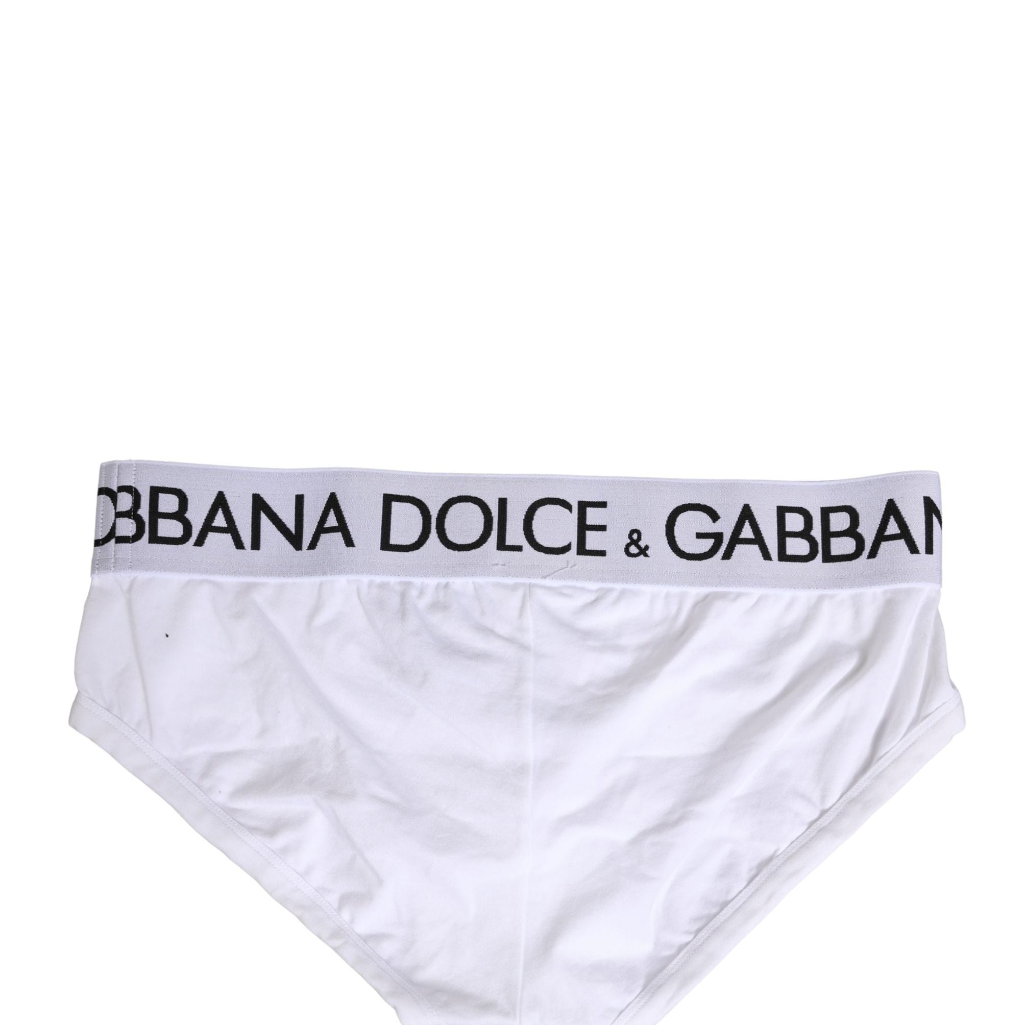 Dolce & Gabbana White Cotton Stretch Regular Brief Underwear