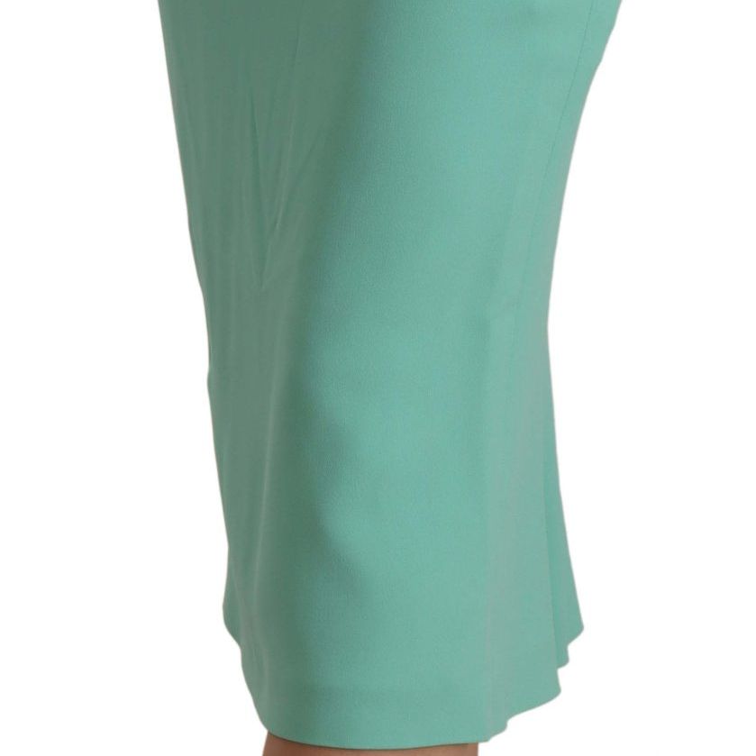 Dolce & Gabbana Mint Green Viscose Pencil Cut Midi Skirt