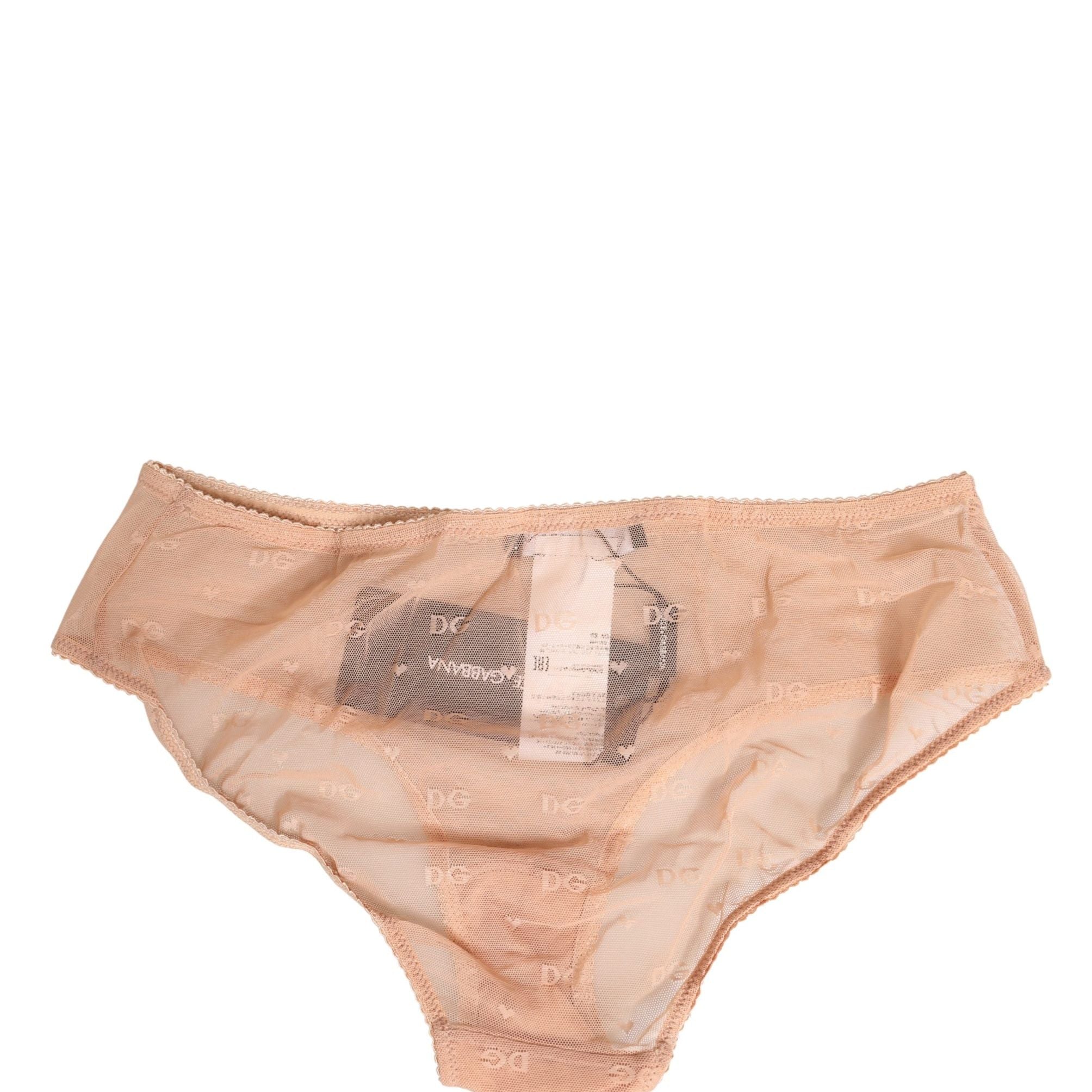 Dolce & Gabbana Beige Lace Cheekini Lingerie Panty Brief Underwear