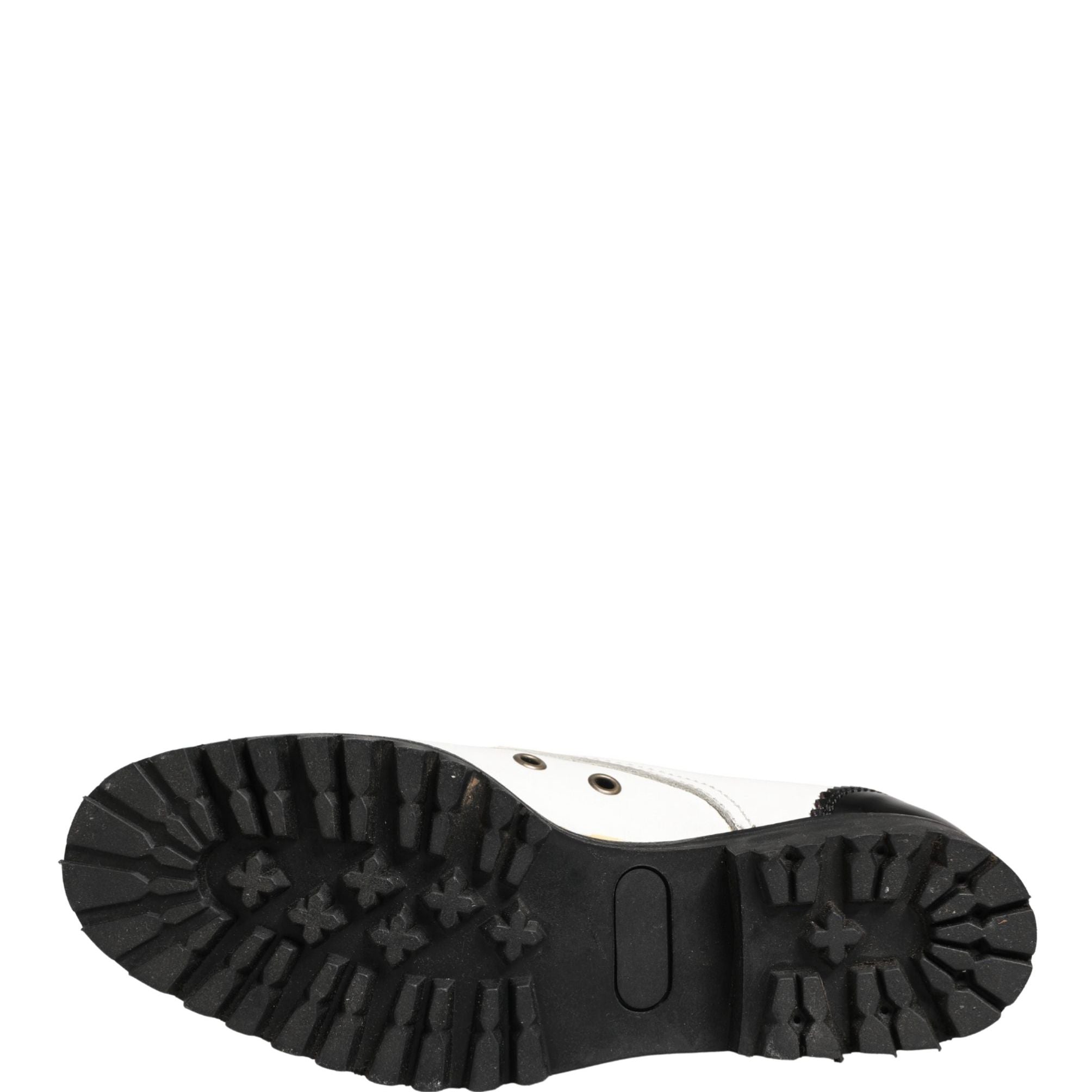 Cesare Paciotti Black White Leather Derby Shoes