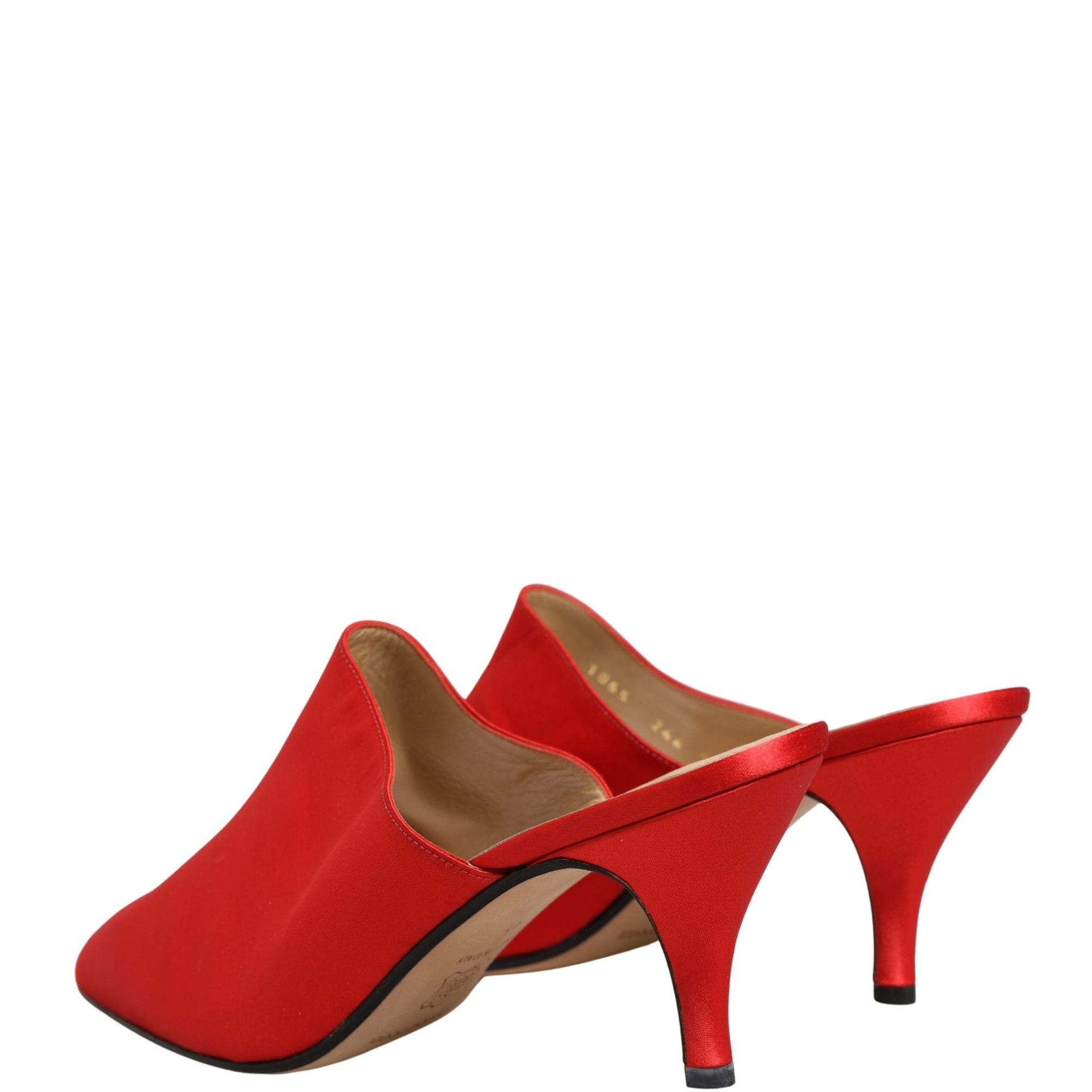 Dolce & Gabbana Red Suede Heel Mule Shoes