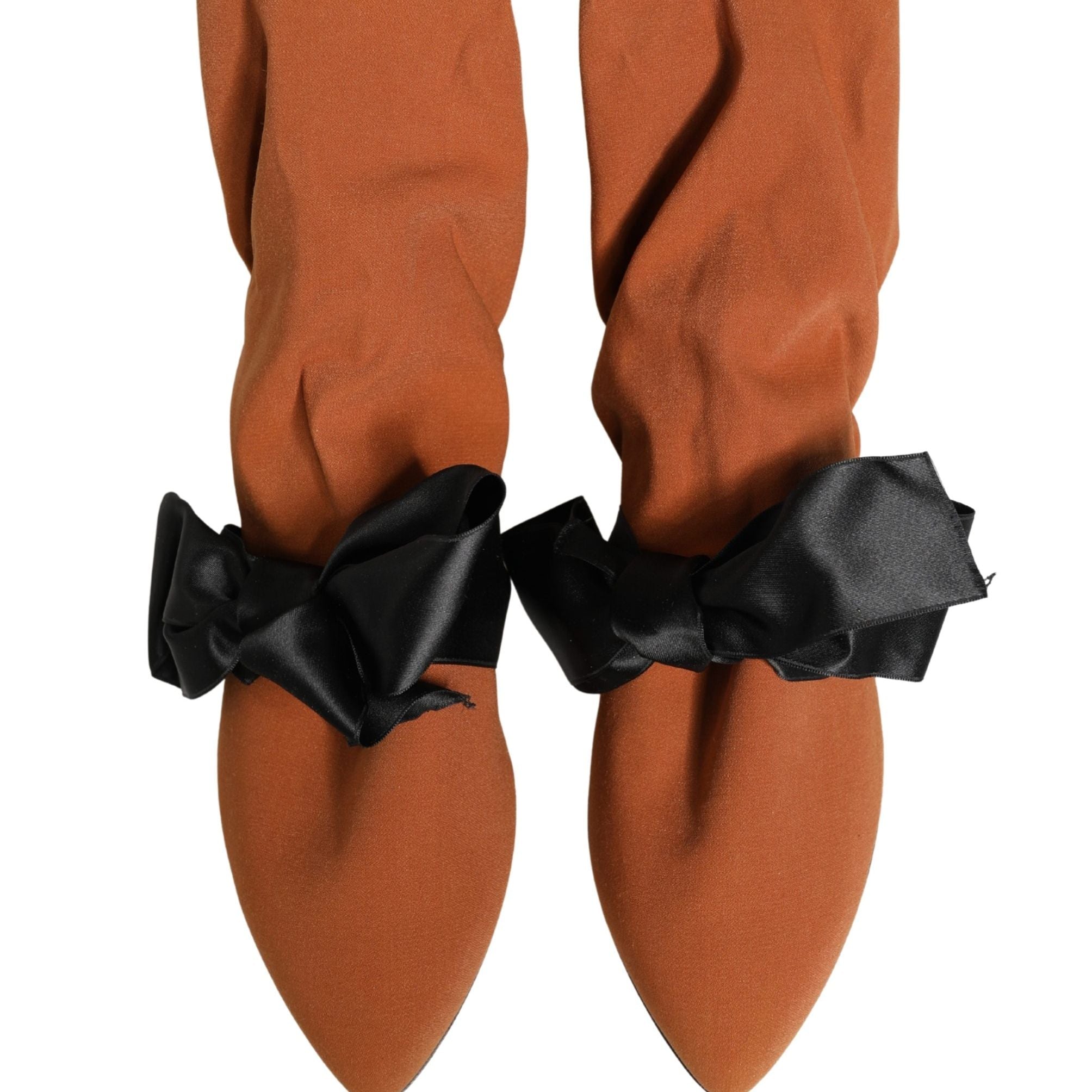 Dolce & Gabbana Brown Black Suede Boots Shoes