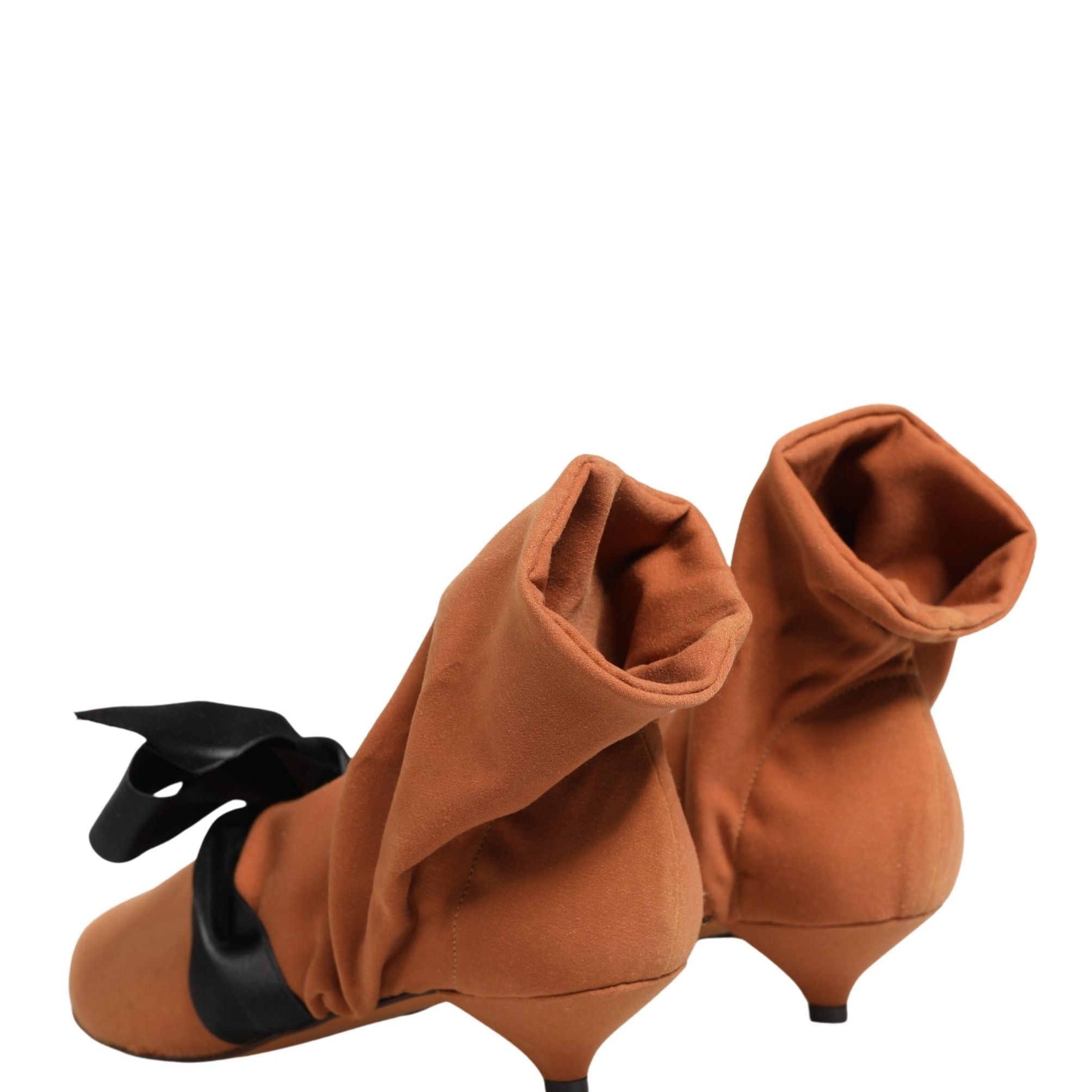 Dolce & Gabbana Brown Black Suede Boots Shoes