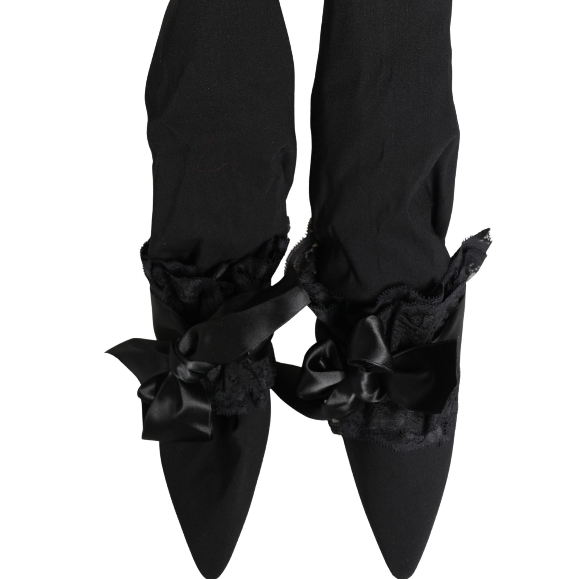 Dolce & Gabbana Black Suede Mid Calf Boots Shoes
