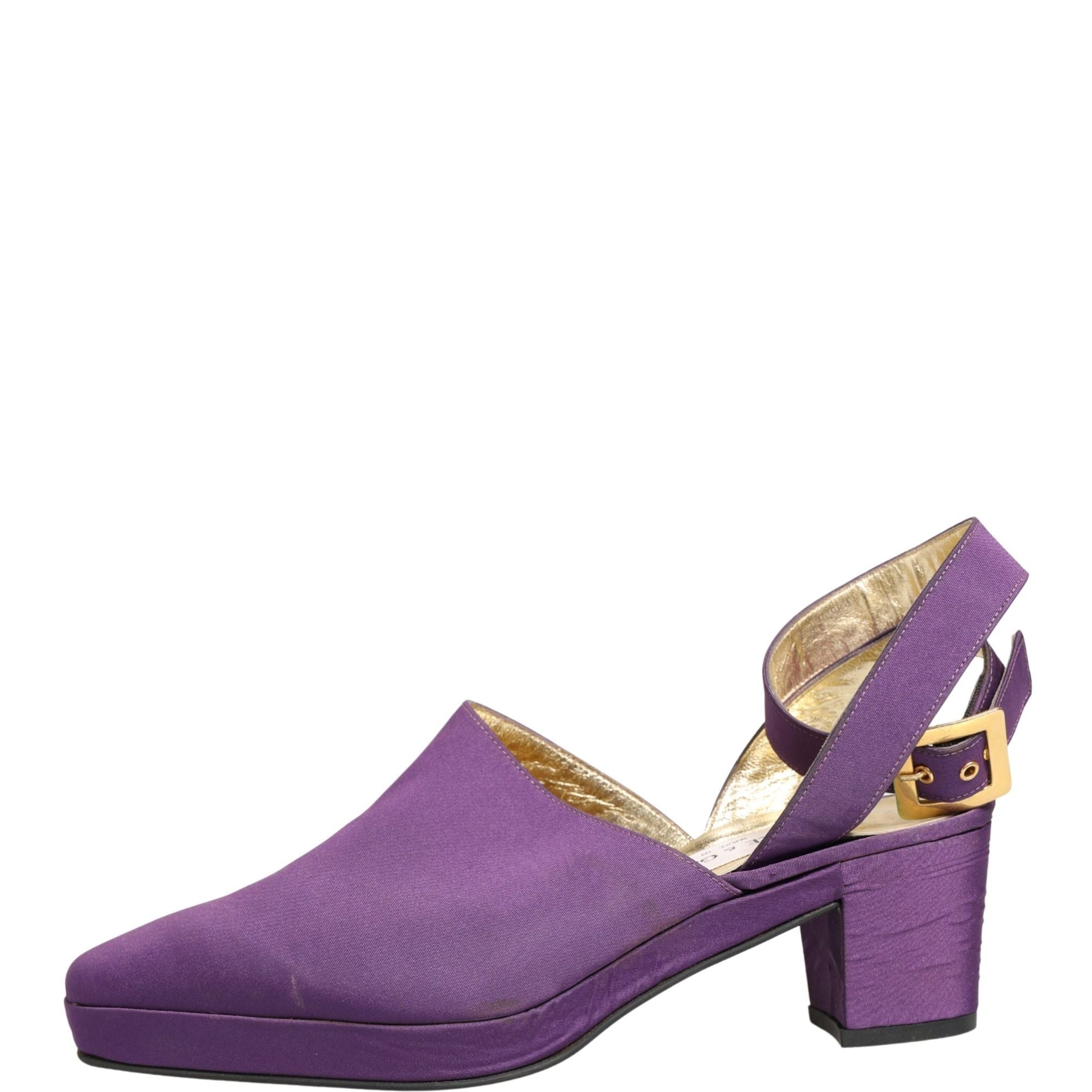 Dolce & Gabbana Purple Suede Sandals Shoes