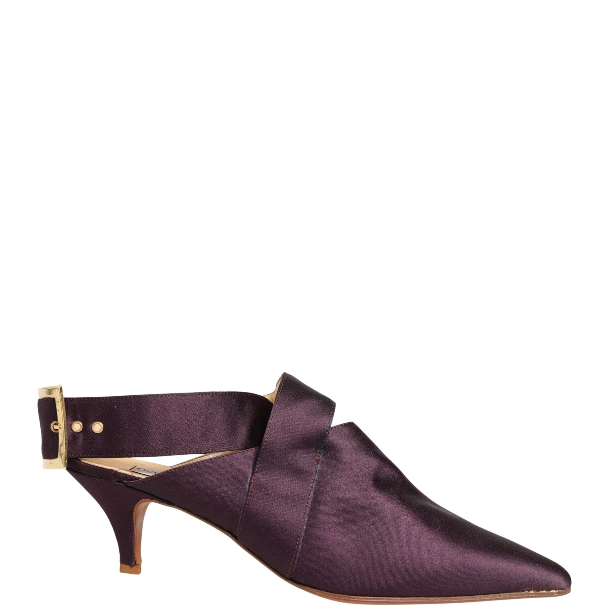 Dolce & Gabbana Purple Satin Sandals Shoes