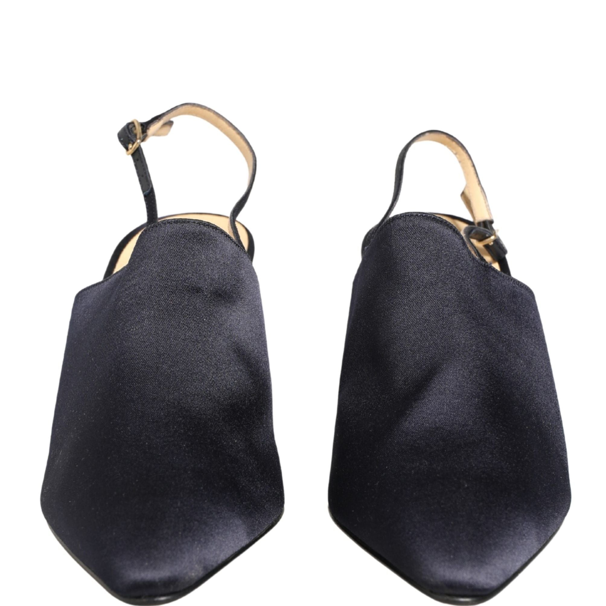 Dolce & Gabbana Black Suede Heels Slingbacks Shoes
